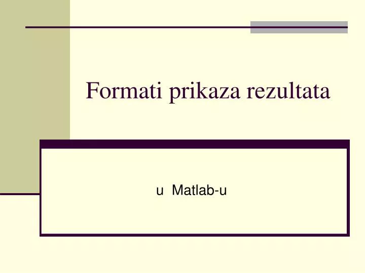 formati prikaza rezultata