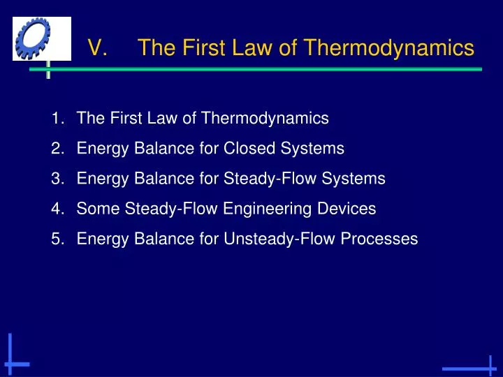 the first law of thermodynamics