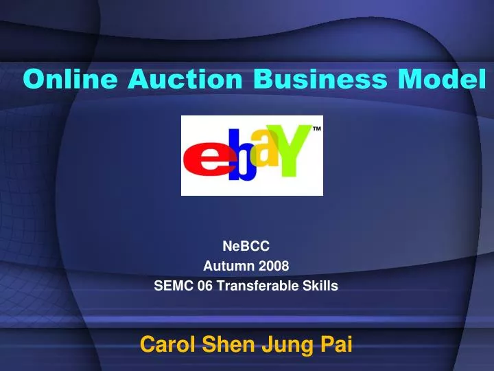 online auction business model
