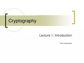 Cryptography