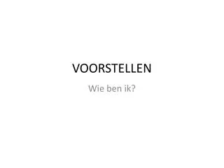 voorstellen