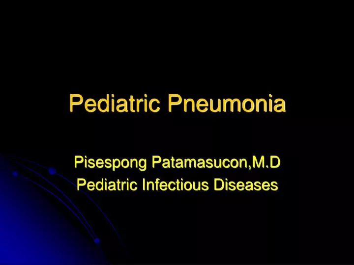 pediatric pneumonia