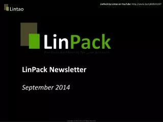 LinPack Newsletter September 2014