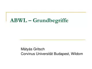 abwl grundbegriffe