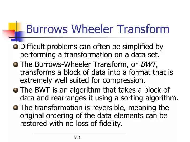 burrows wheeler transform