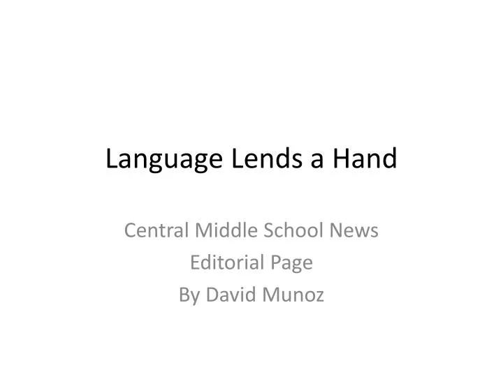 language lends a hand