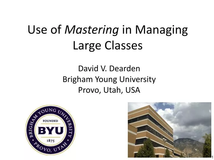 use of mastering in managing large classes