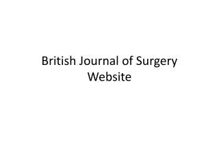 British Journal of Surgery Website