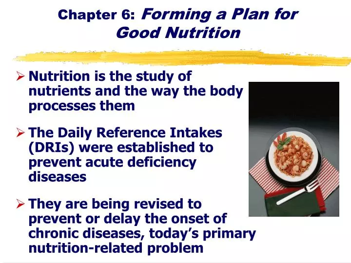 chapter 6 forming a plan for good nutrition