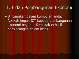 ict dan pembangunan ekonomi