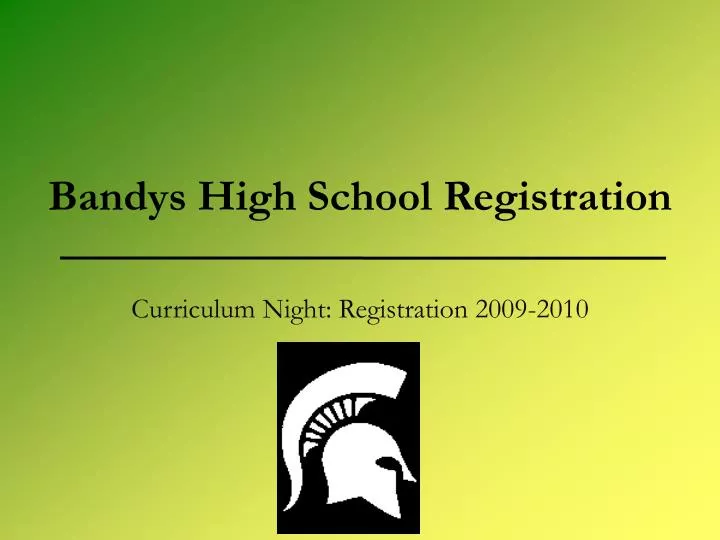 bandys high school registration