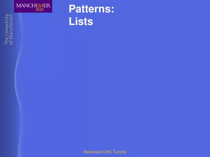 patterns lists