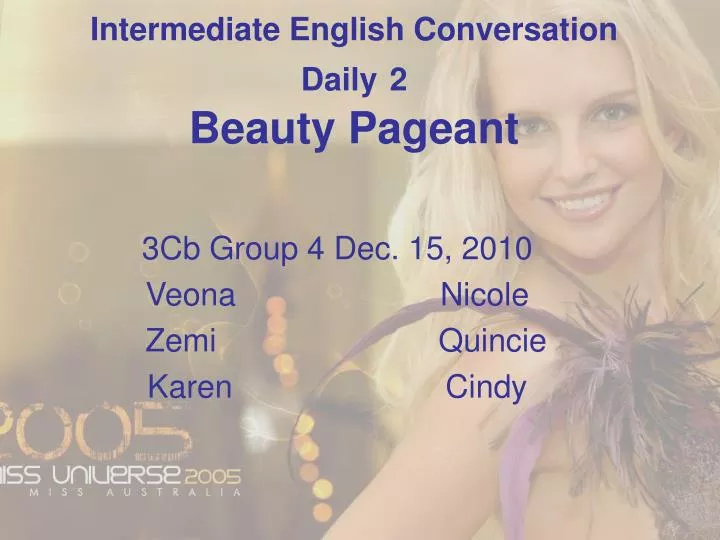 intermediate english conversation daily 2 beauty pageant