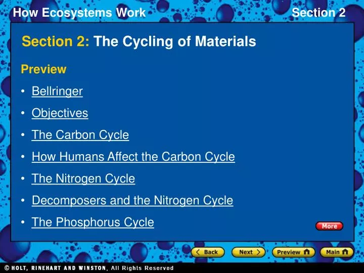 section 2 the cycling of materials