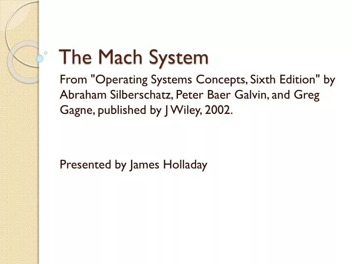 the mach system