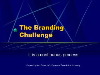The Branding Challenge