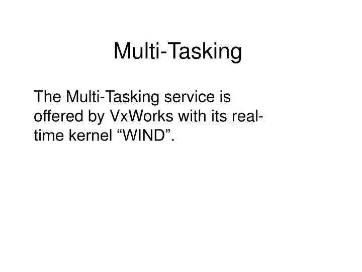 multi tasking