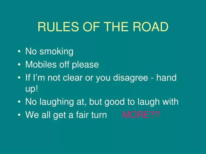 rules of the road