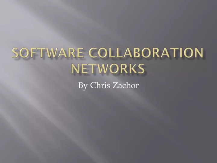 software collaboration networks