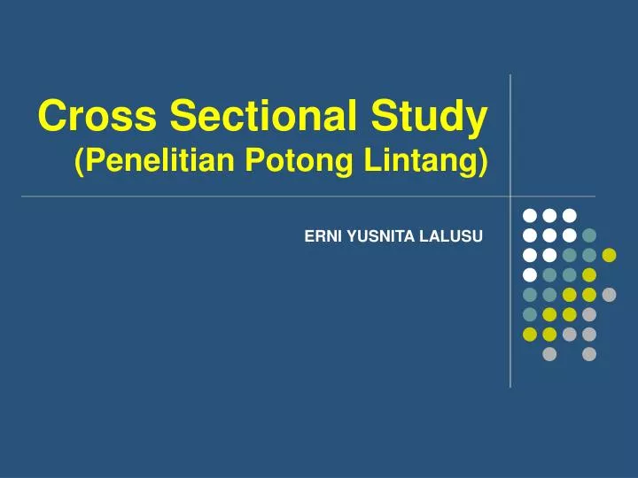 cross sectional study penelitian potong lintang
