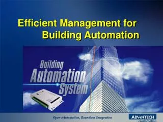 Efficient Management for Building Automation