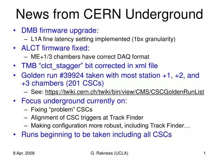 news from cern underground