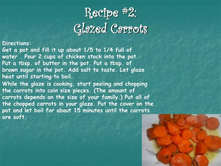 recipe 2 glazed carrots