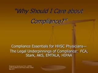 why should i care about compliance