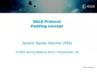 SDLS Protocol Padding concept
