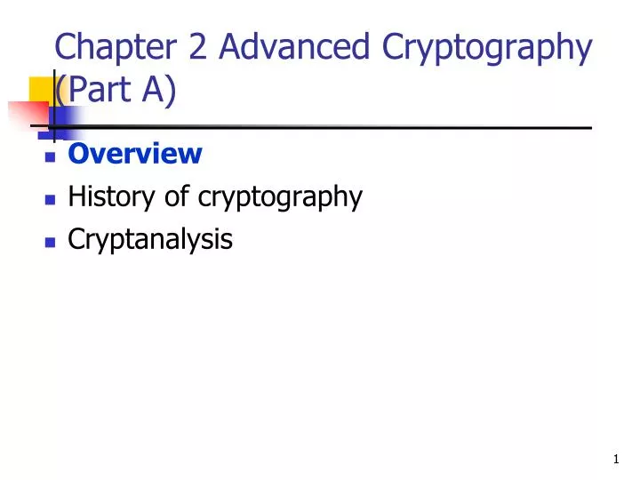 chapter 2 advanced cryptography part a