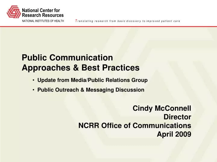 public communication approaches best practices