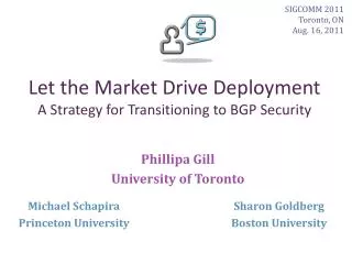 Let the Market Drive Deployment A Strategy for Transitioning to BGP Security