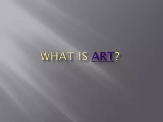 What is art ?