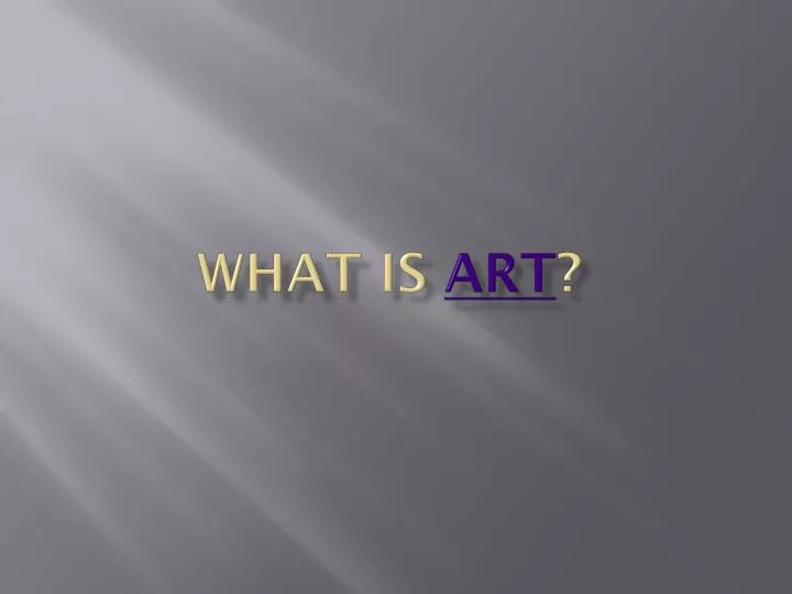 what is art