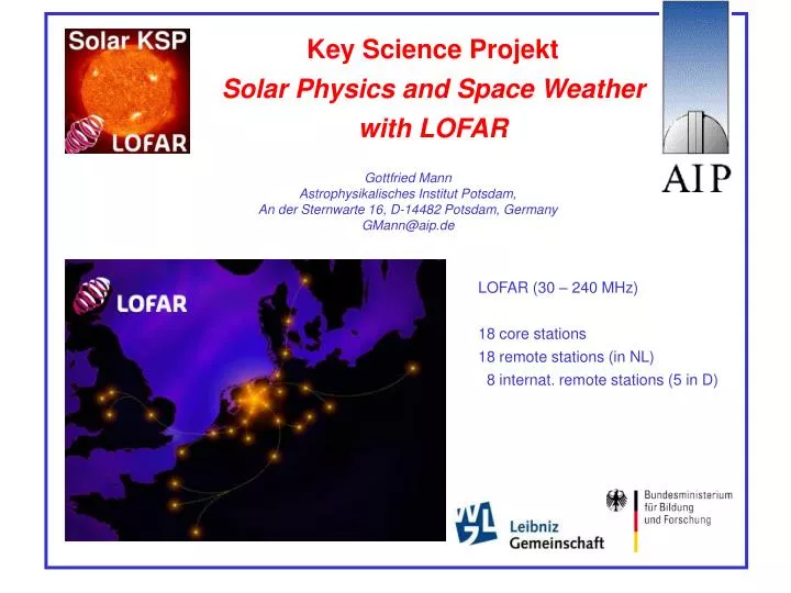 key science projekt solar physics and space weather with lofar