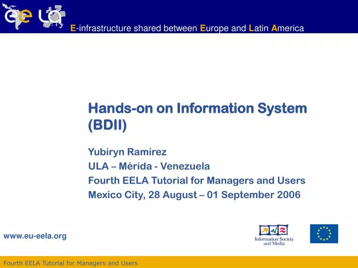 hands on on information system bdii