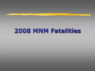 2008 MNM Fatalities