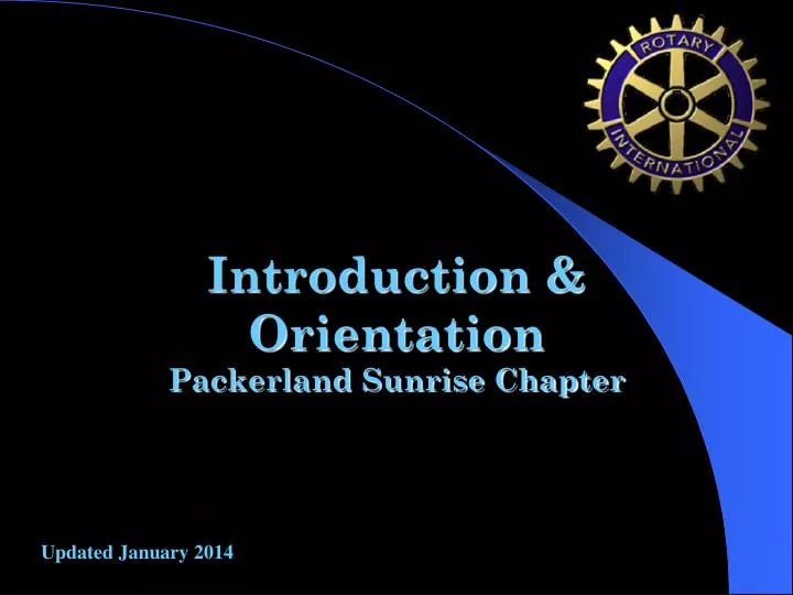 introduction orientation packerland sunrise chapter