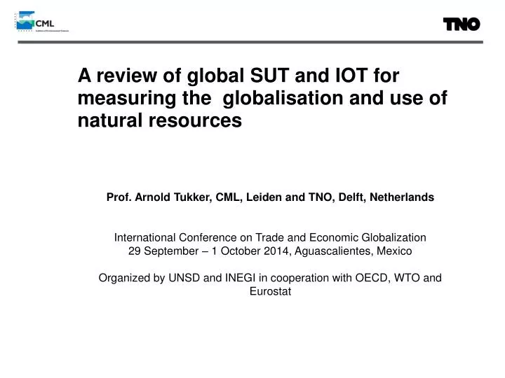a review of global sut and iot for measuring the globalisation and use of natural resources