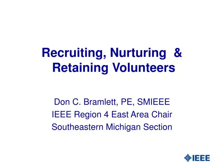 recruiting nurturing retaining volunteers