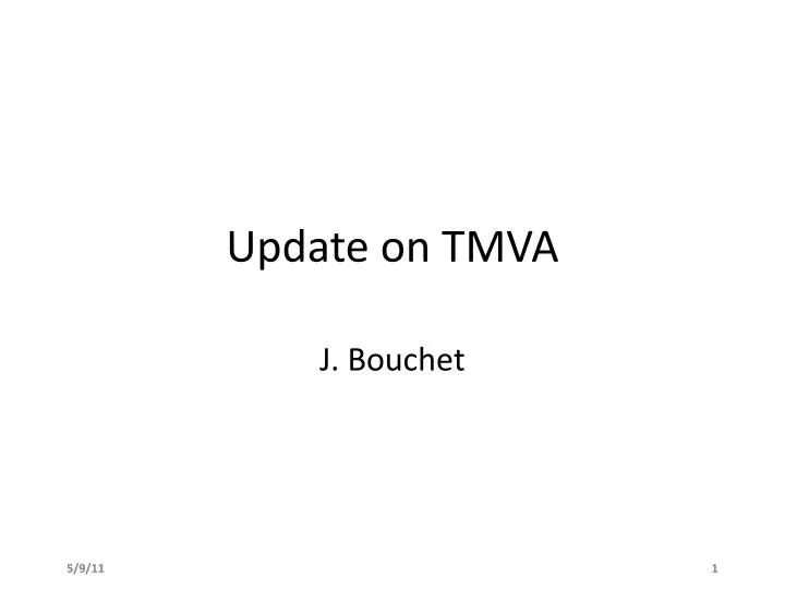 update on tmva