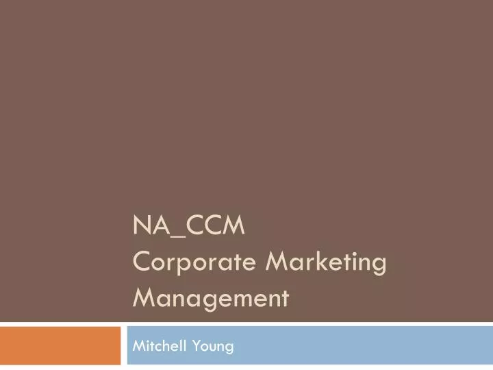 na ccm corporate marketing management