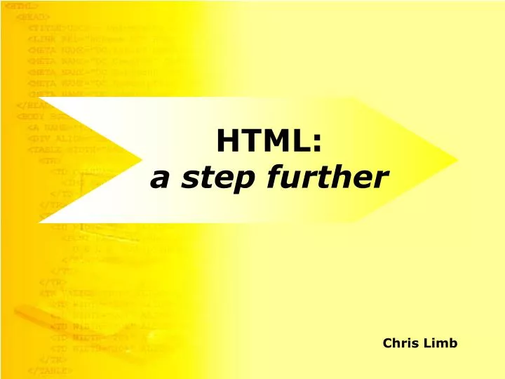 html a step further