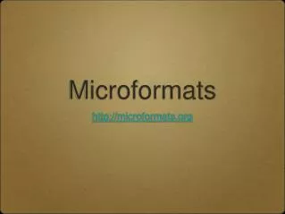 Microformats