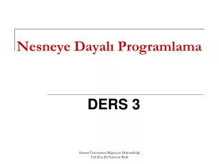 nesneye dayal programlama
