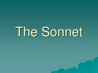 the sonnet