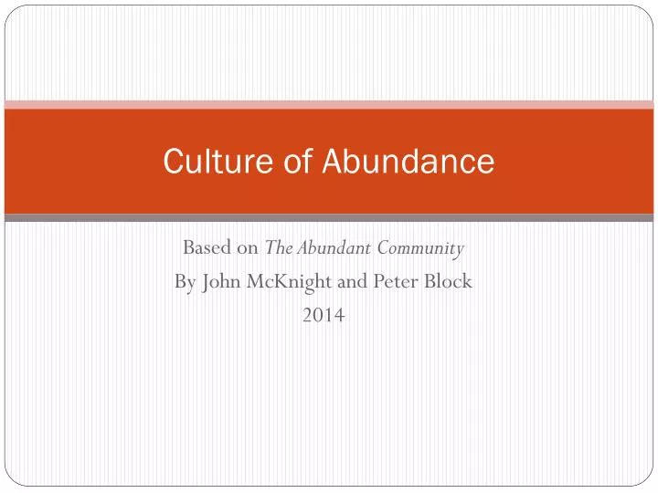 culture of abundance