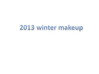 2013 winter makeup