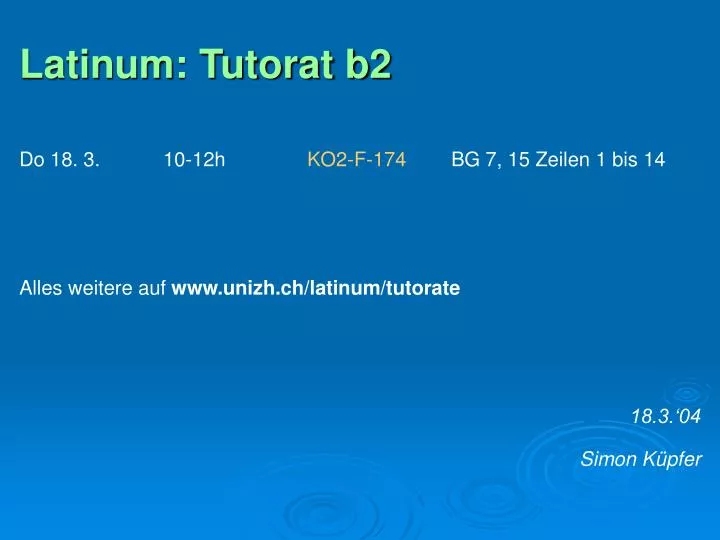 latinum tutorat b2