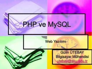 php ve mysql